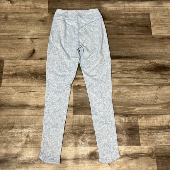 Gymshark Athletic Fleur Texture 7/8 Ankle Yoga Pants Blue Mark NWT Size S - Picture 2 of 6